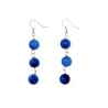 Pendientes bolitas agata azul