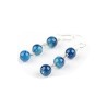 Pendientes agata azul