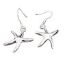 Pendientes plateados estrella de mar