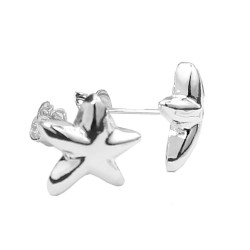 pendientes mini estrella de plata
