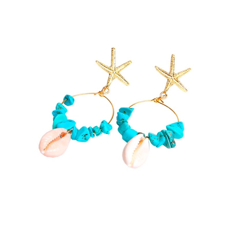 Arracadas XL de Mar y Azul