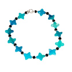 Gargantilla estrellas jade azul