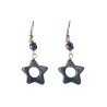 Pendientes estrella de nacar gris