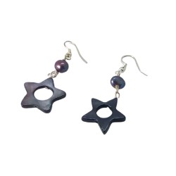 Pendientes de nacar gris