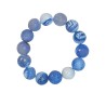 Brazalete agata azul facetada