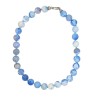 Collar gargantilla agata azules facetadas