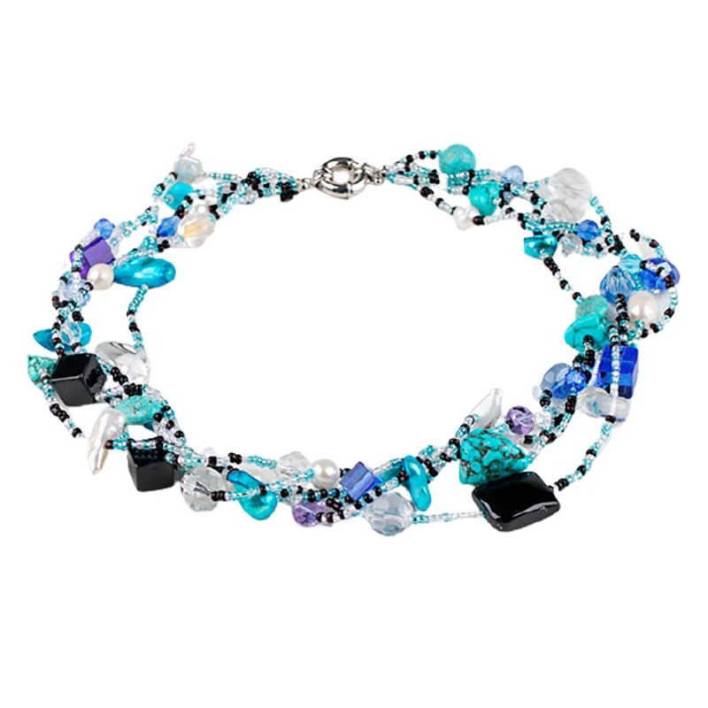 gaargantilla cristales azules