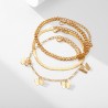 Tobillera tres cadenas con maripositas