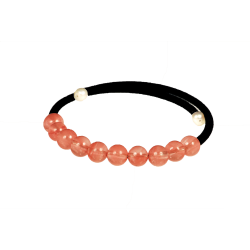 Brazalete de Cornalina Natural y perlas