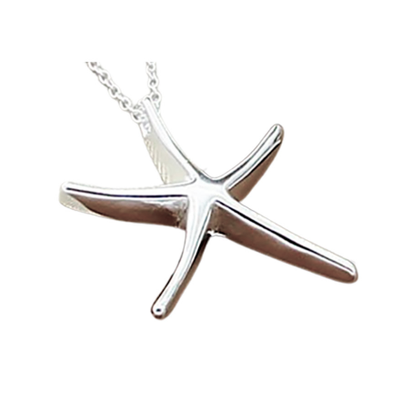 Colgante Estrella del Mar plateda