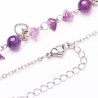 Collar de amatistas  y corazones