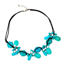 Gargantilla howlitas turquesas