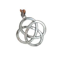 Collar cuero XL con filigrana plateada