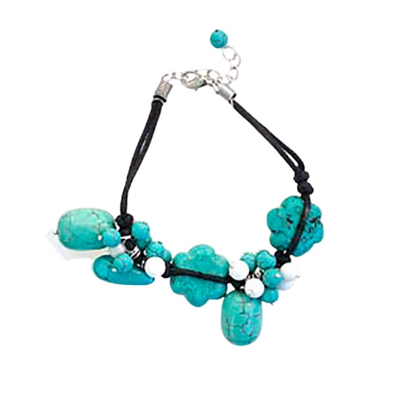 Precioso brazalete de howlitas turquesas