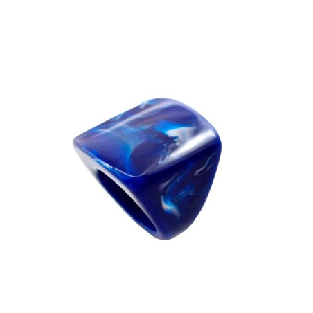 Anillo XL resina azul klein