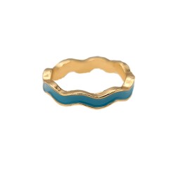 Anilllo esmalte azul