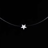Collar invisible con estrella plateada